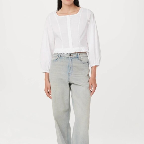 Frank & Oak White Poplin Blouse - Picture 2 of 3